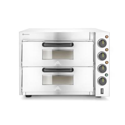 Dvoukomorová pec na pizzu 3000 W, HENDI, Stříbrná, 230V/3000W, 580x560x(H)435mm | 220283